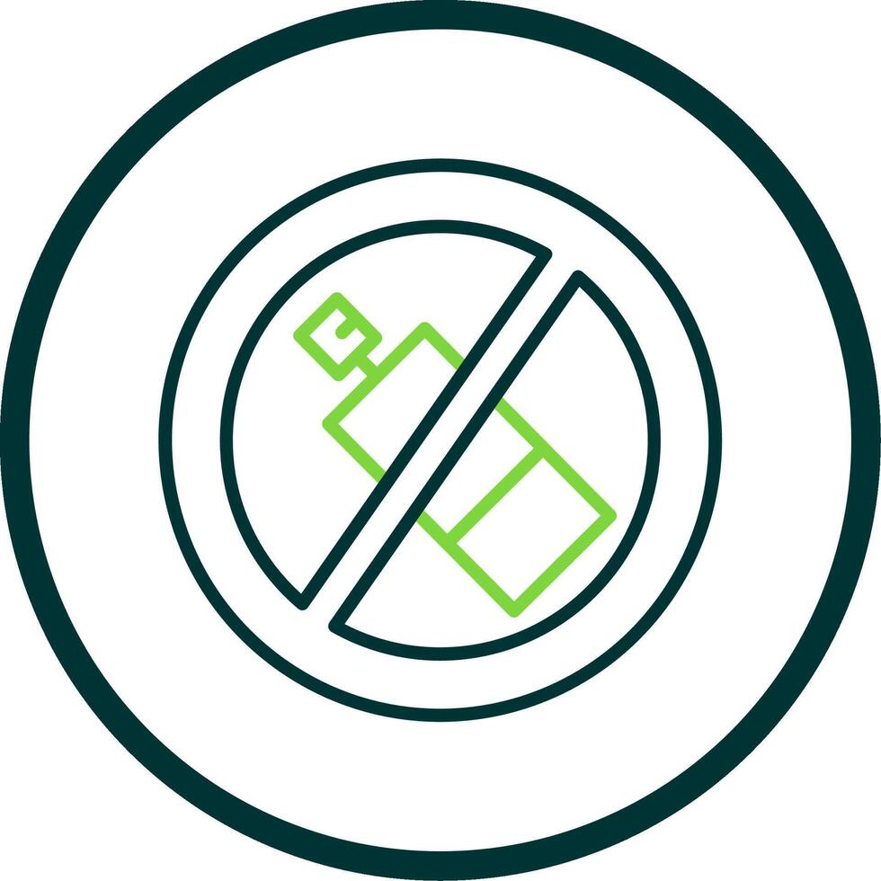 No Aerosol Line Circle Icon Design vector