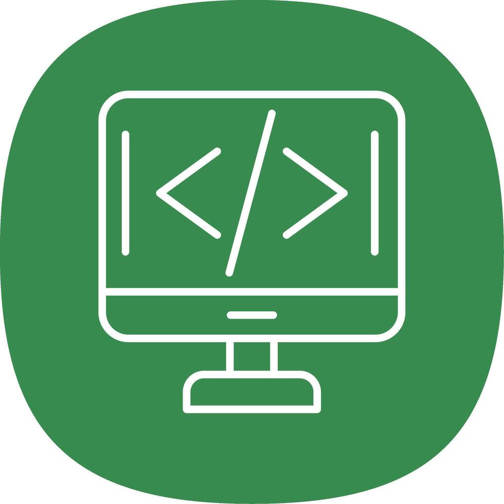 Programming Line Curve Icon Design vector