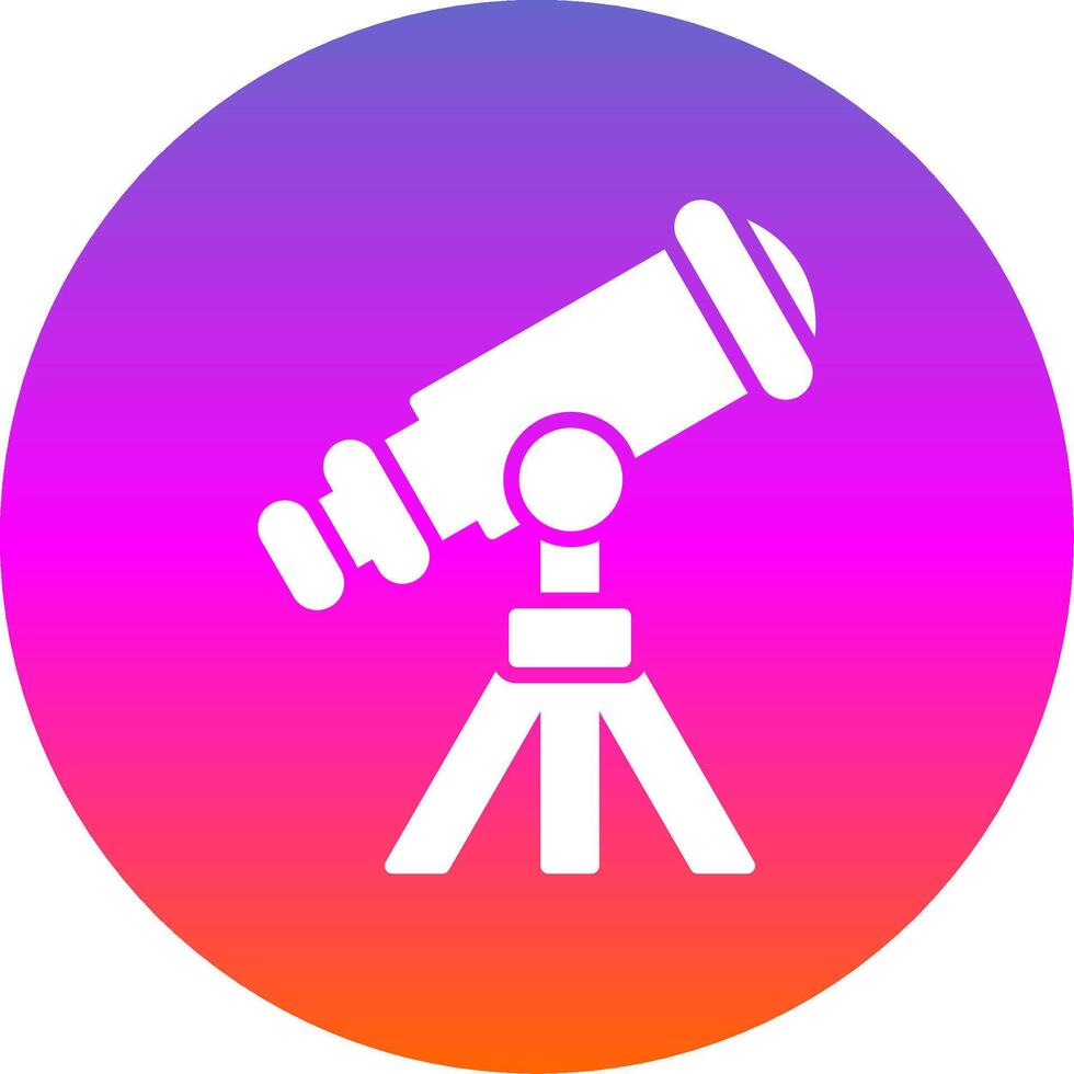 Telescope Glyph Gradient Circle Icon Design vector