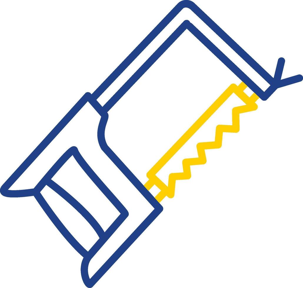 Hacksaw Line Two Colour Icon Design vector
