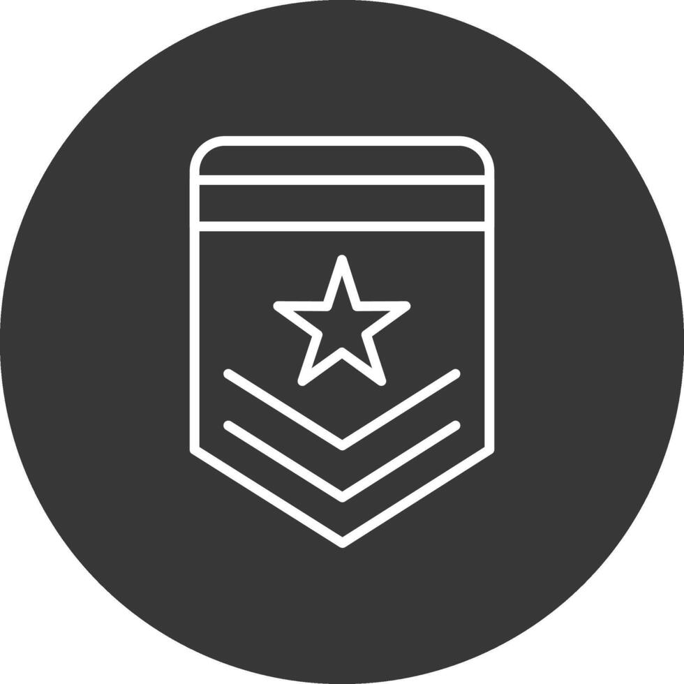 Badge Line Inverted Icon Design vector