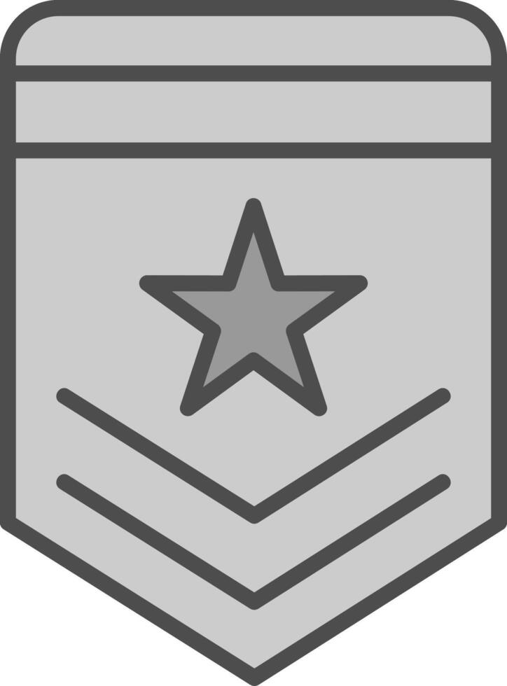 Badge Line Filled Greyscale Icon Design vector