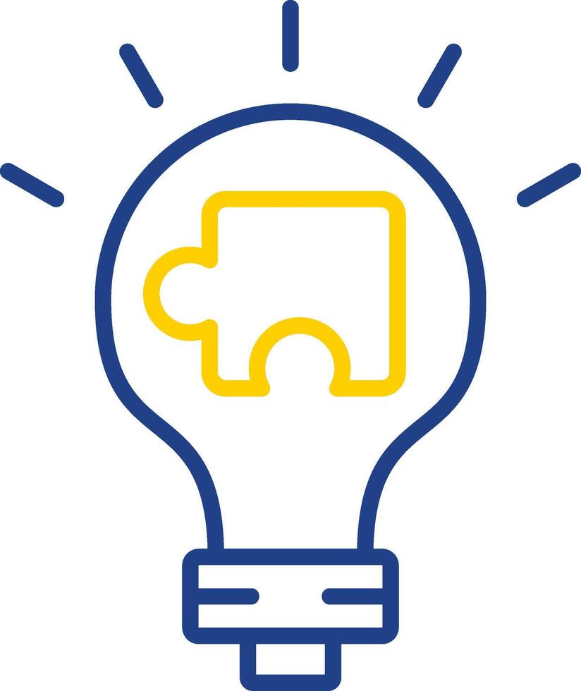 Solution Line Two Colour Icon Design vector