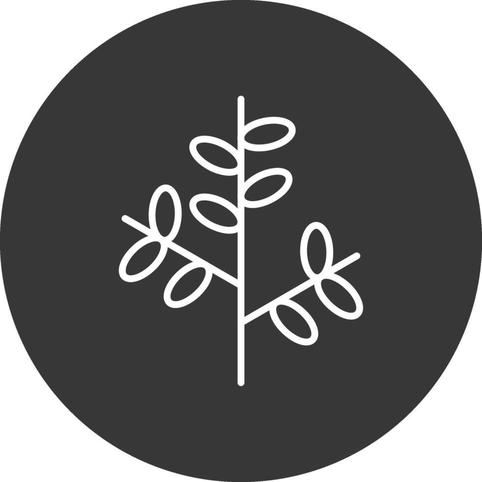 Willow Line Inverted Icon Design vector