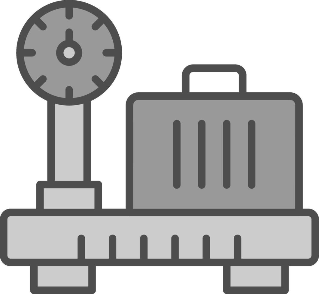 Scales Line Filled Greyscale Icon Design vector