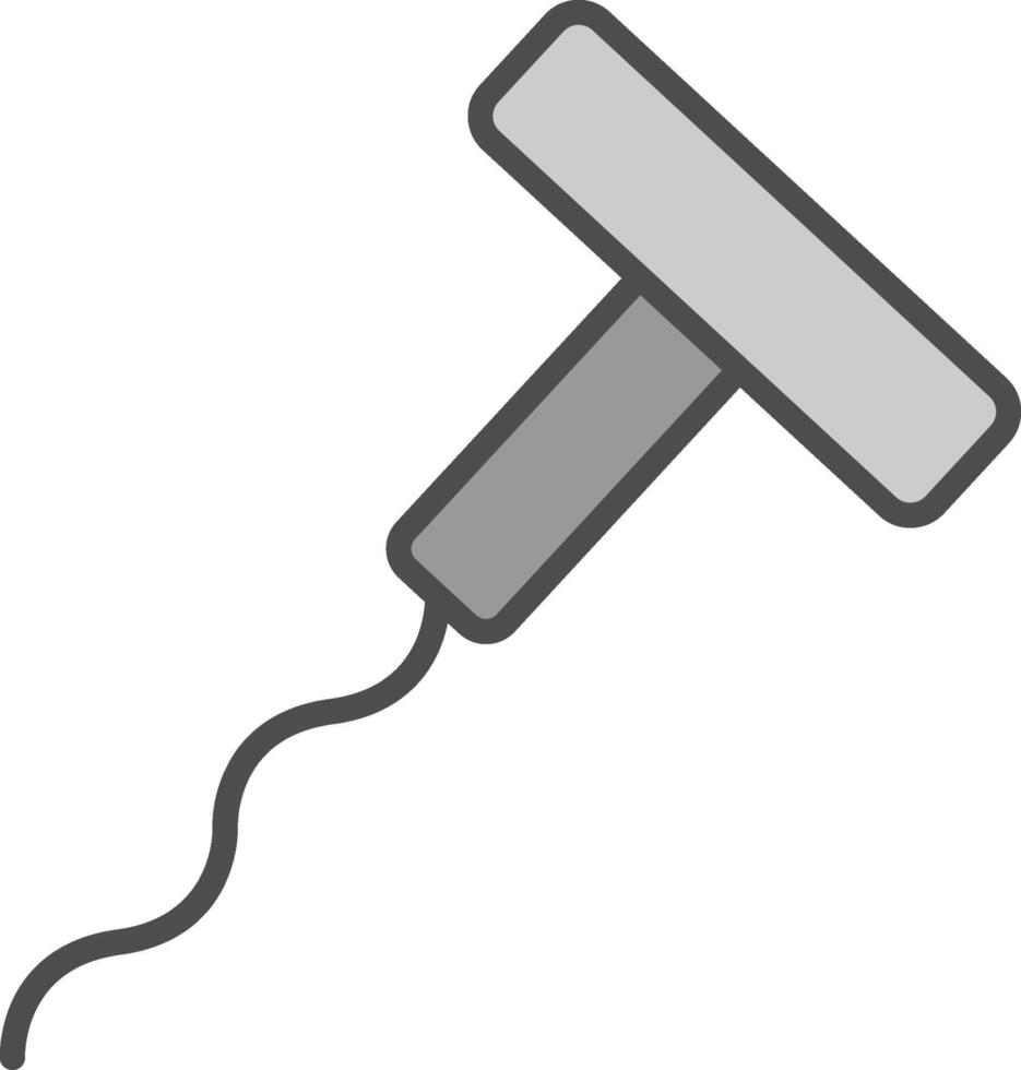 Corkscrew Line Filled Greyscale Icon Design vector