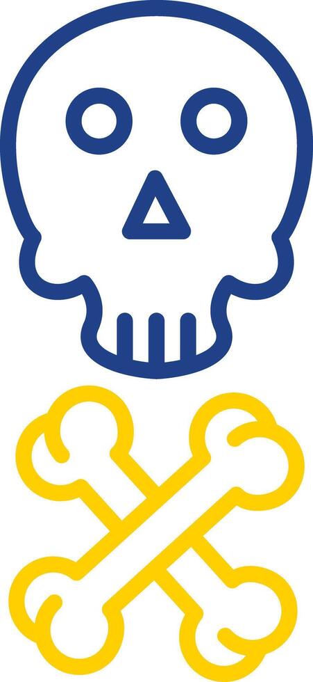 Death Line Two Colour Icon Design vector
