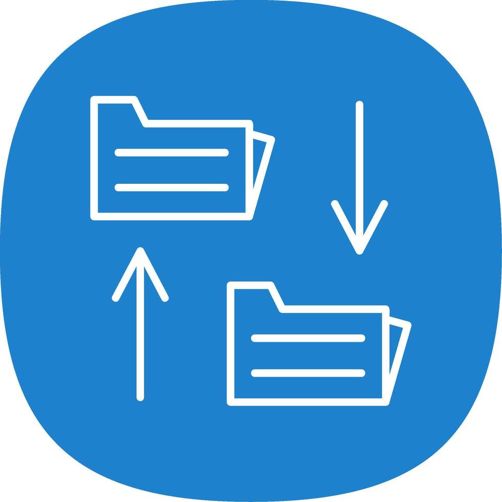 File Sharing Line Curve Icon Design vector