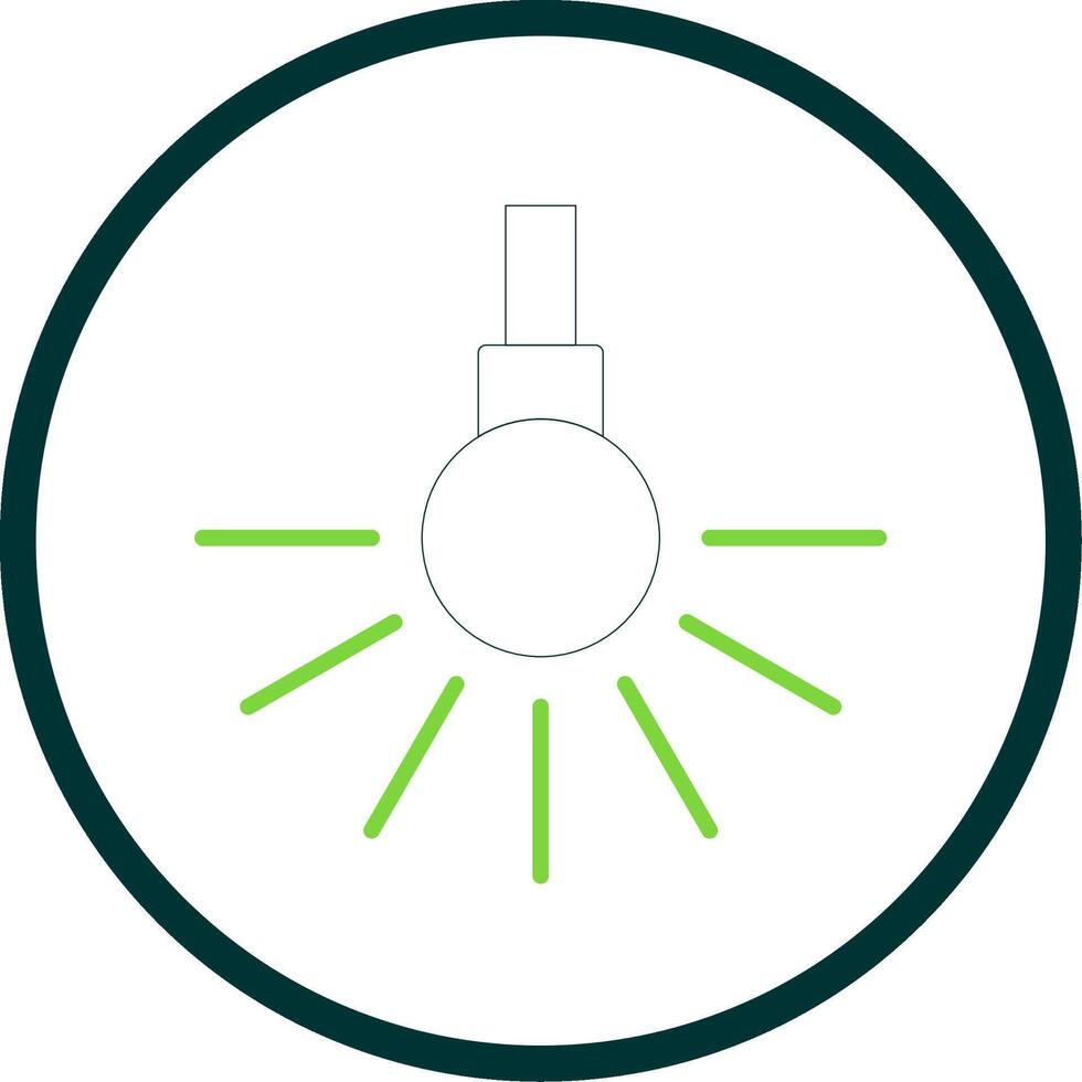 Headlight Line Circle Icon Design vector