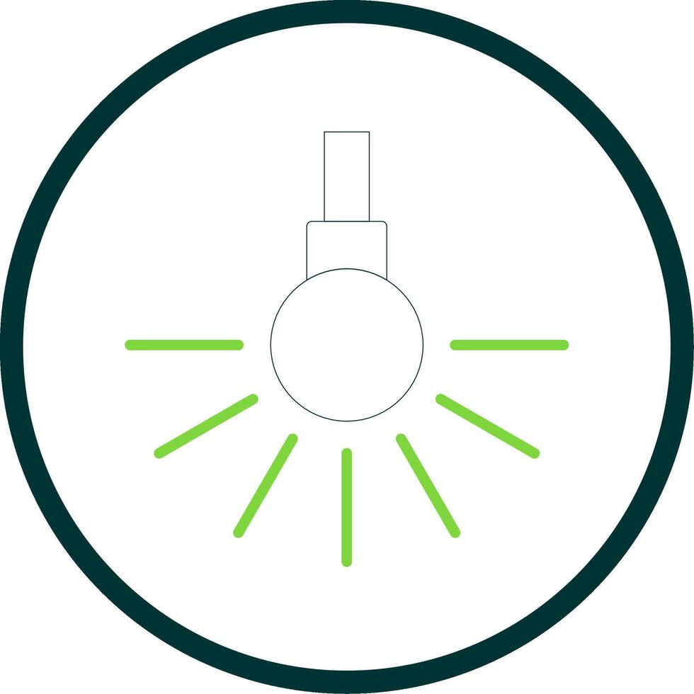 Headlight Line Circle Icon Design vector