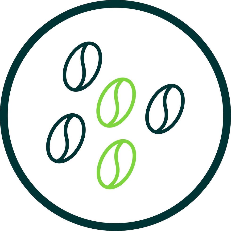 Coffee Line Circle Icon Design vector