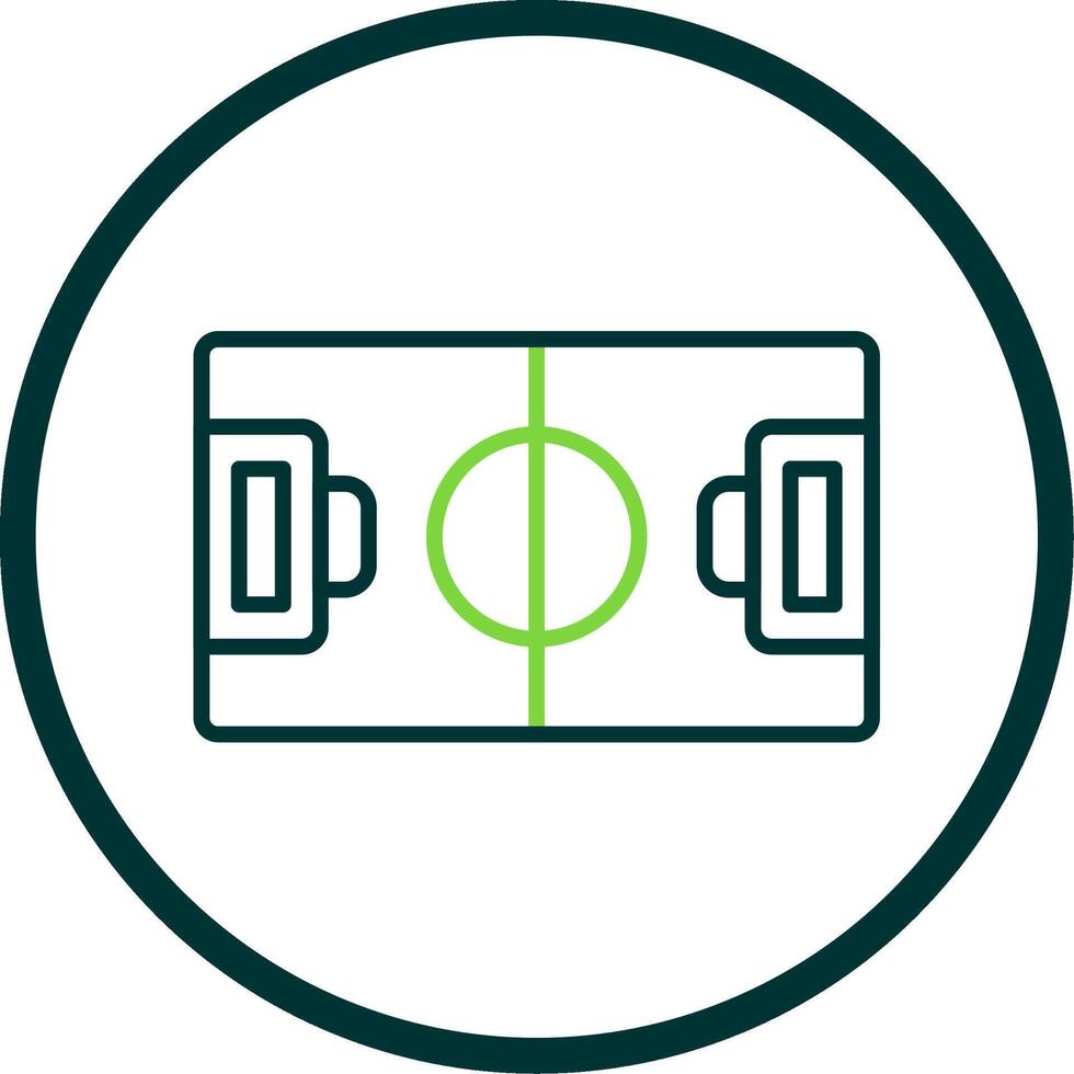 Football Field Line Circle Icon Design vector