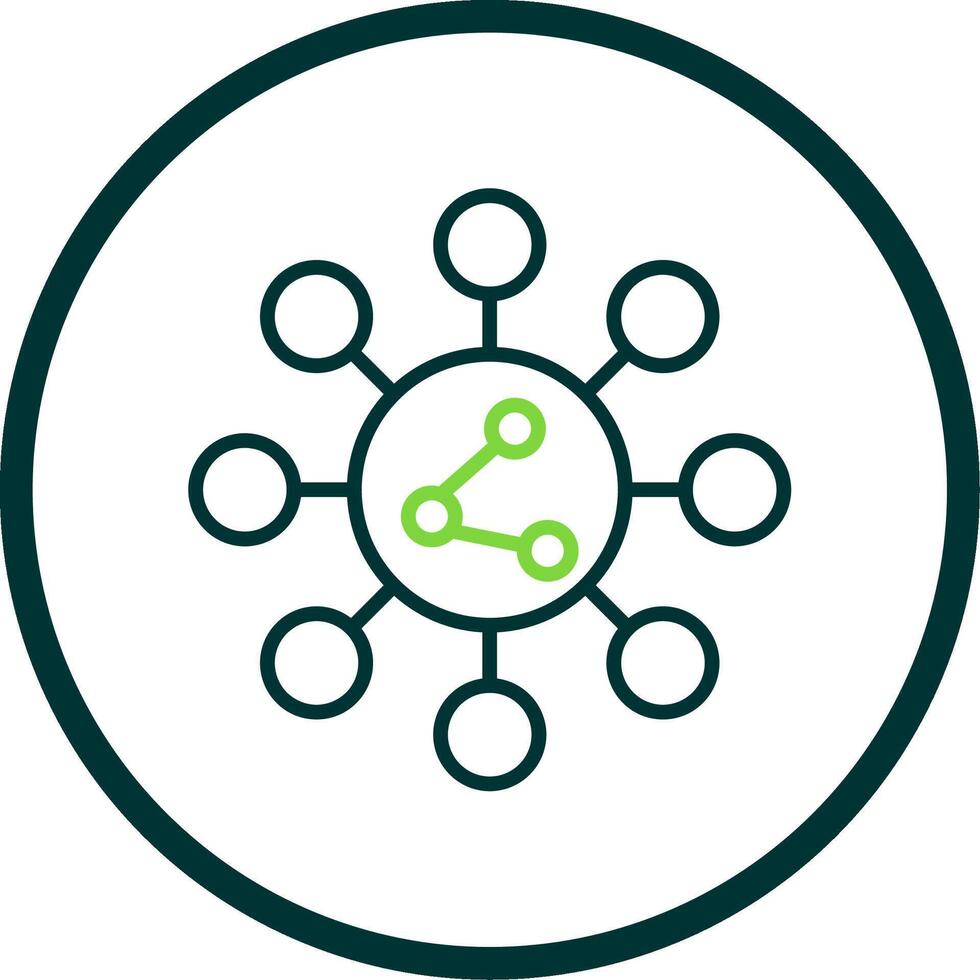 Share Line Circle Icon Design vector