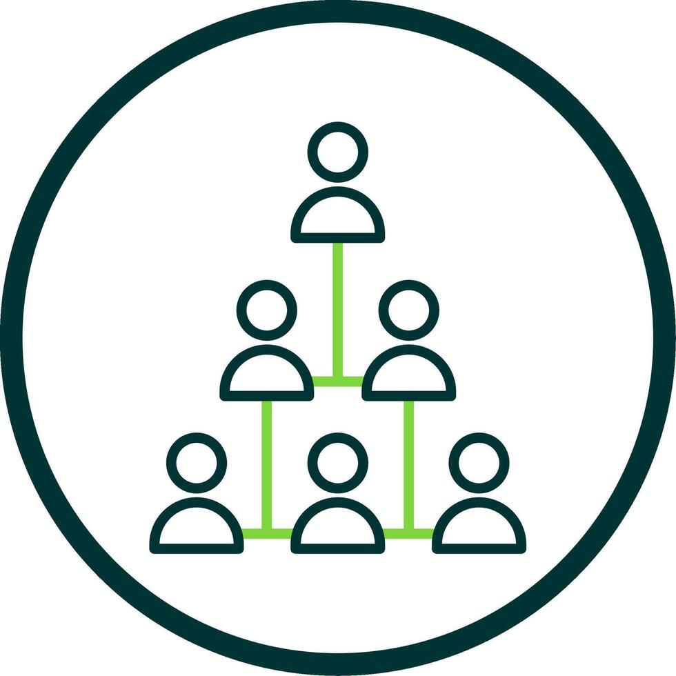 Hierarchical Structure Line Circle Icon Design vector