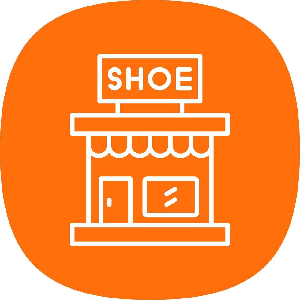Store Line Curve Icon Design vector