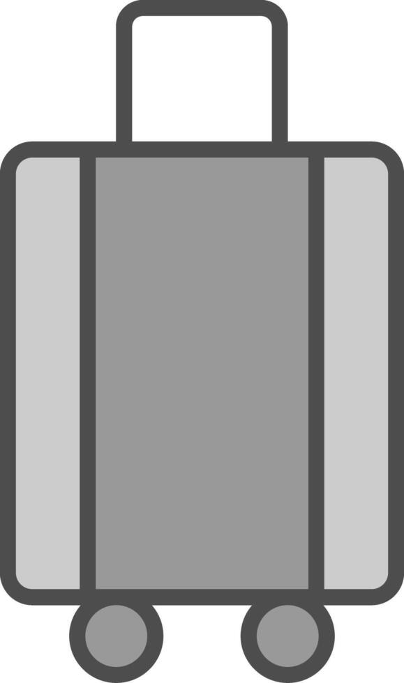 Luggage Line Filled Greyscale Icon Design vector
