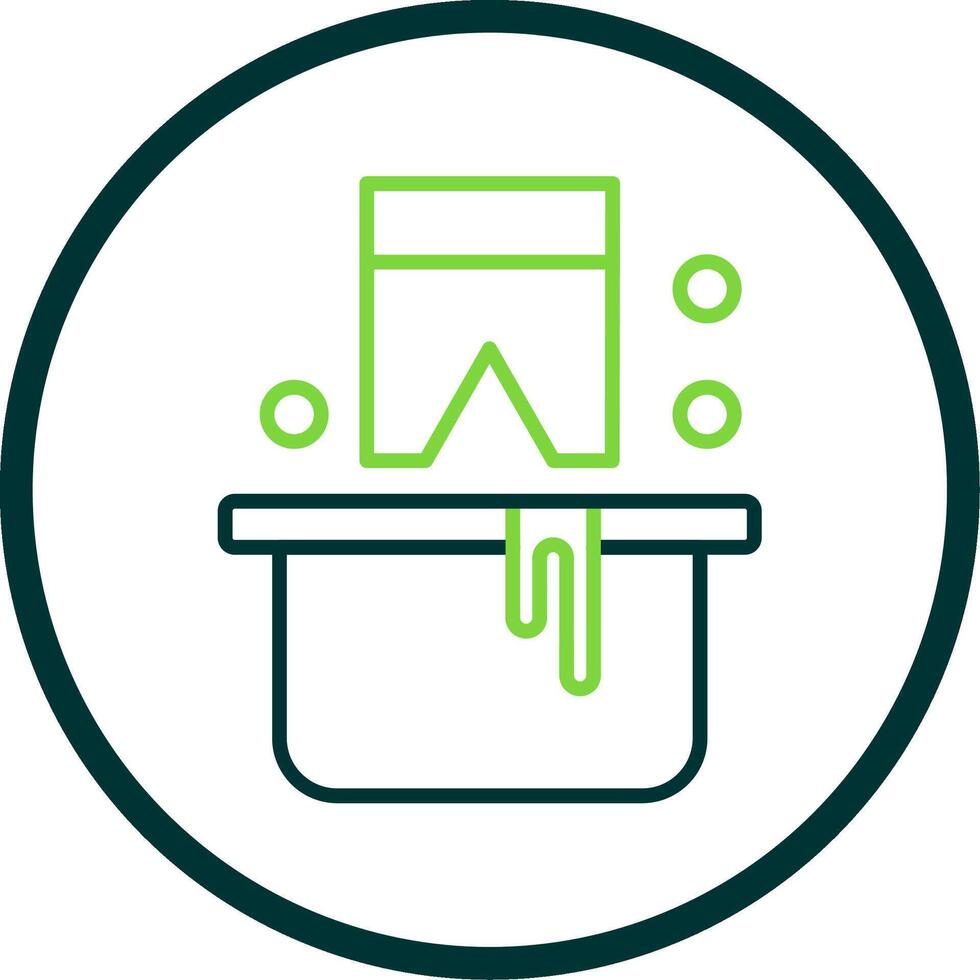 Washing Clothes Line Circle Icon Design vector