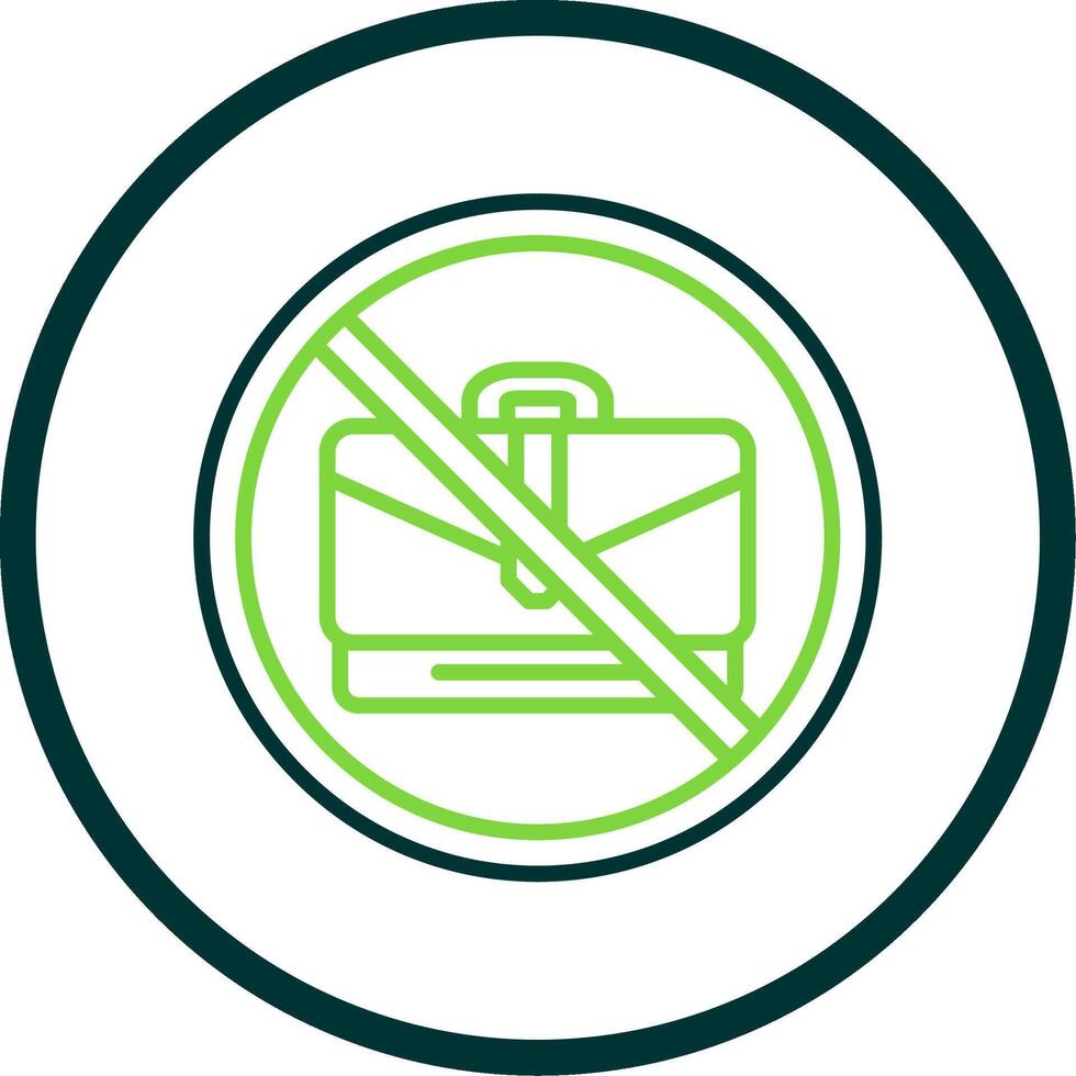 Prohibited Sign Line Circle Icon Design vector
