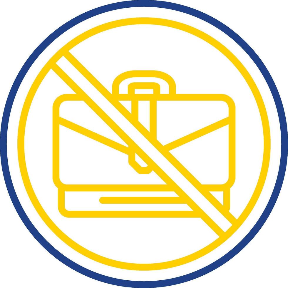 Prohibited Sign Line Two Colour Icon Design vector