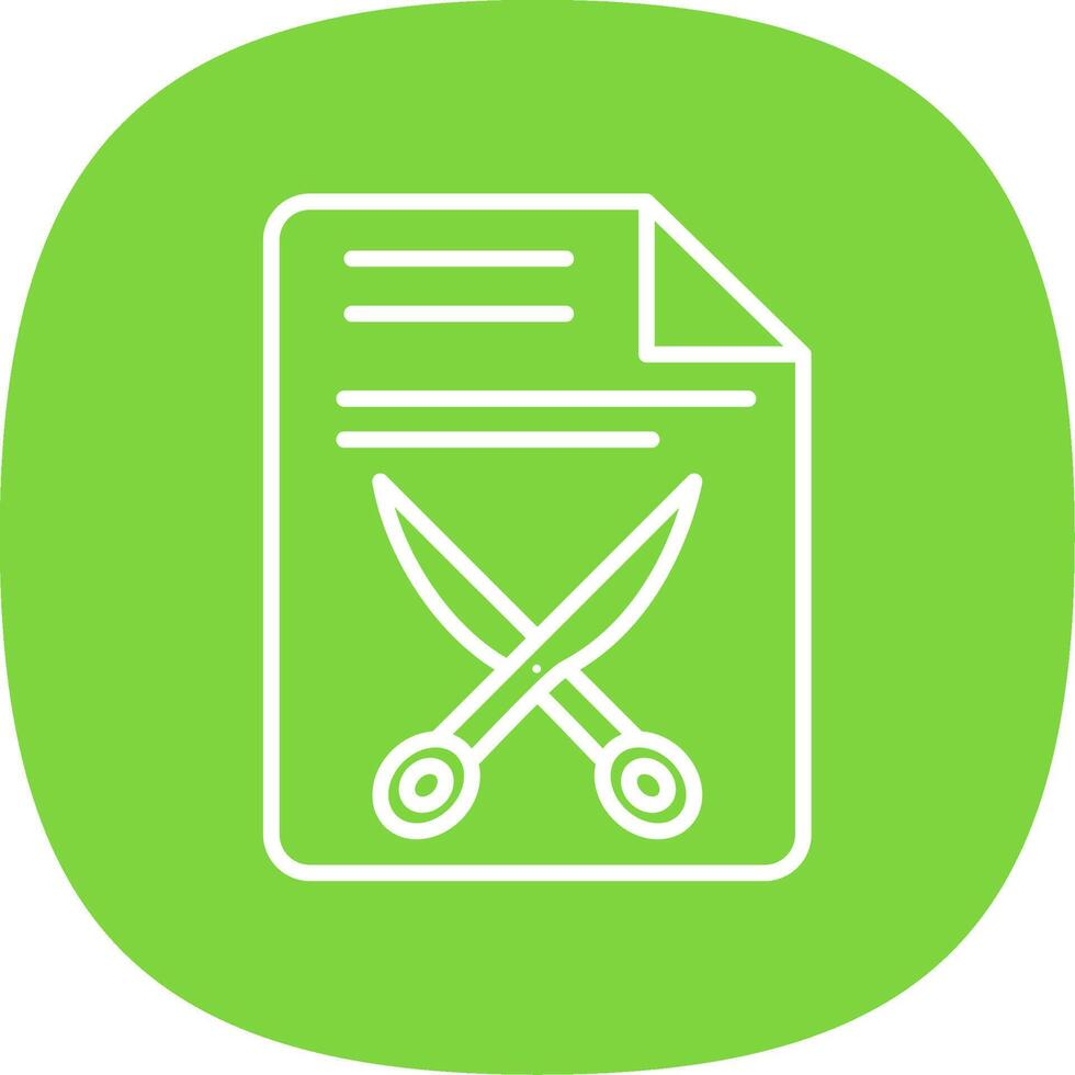 Document Line Curve Icon Design vector