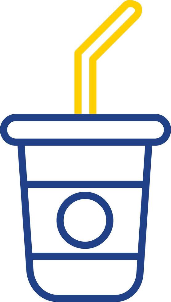 Soft Drink Line Two Colour Icon Design vector