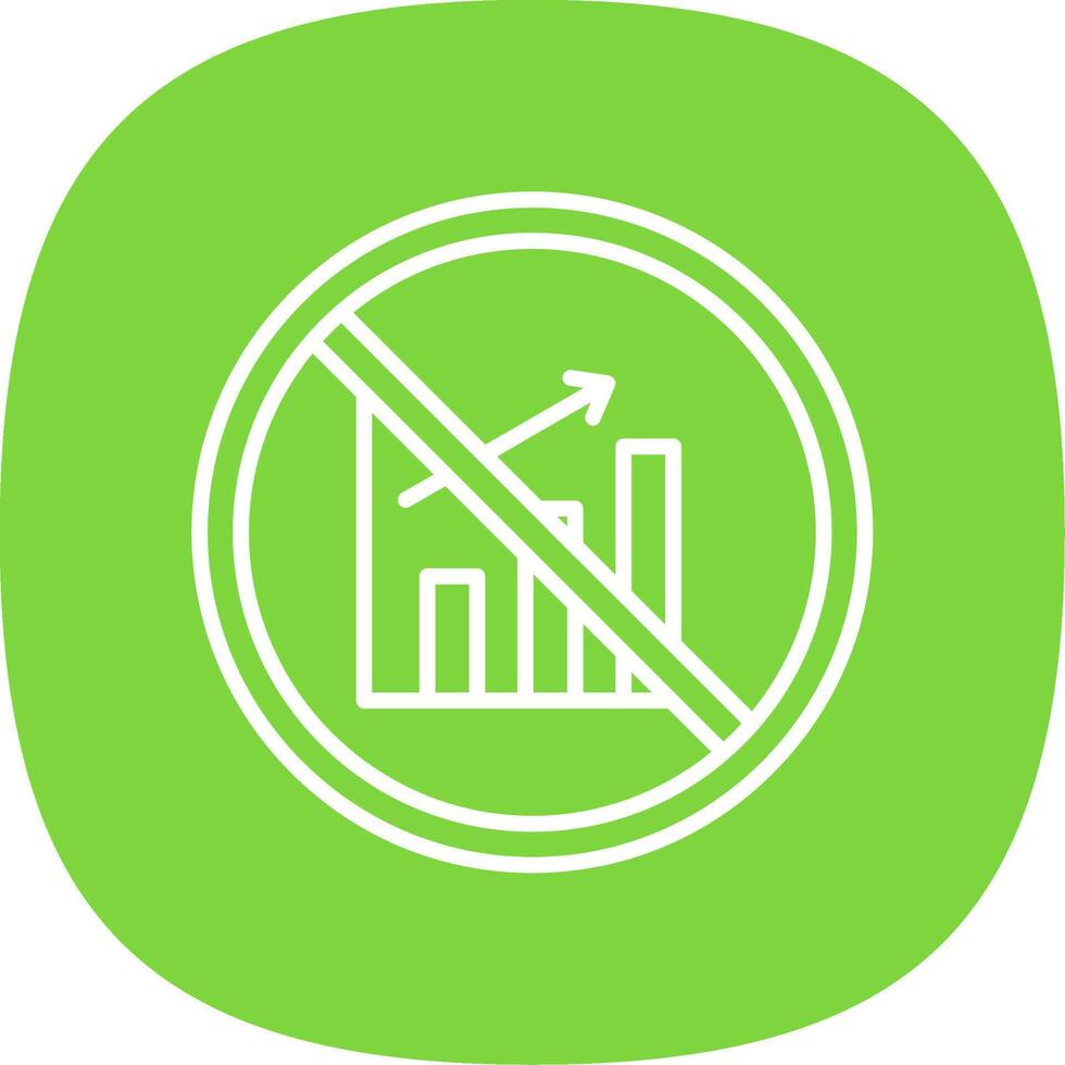 Prohibited Sign Line Curve Icon Design vector