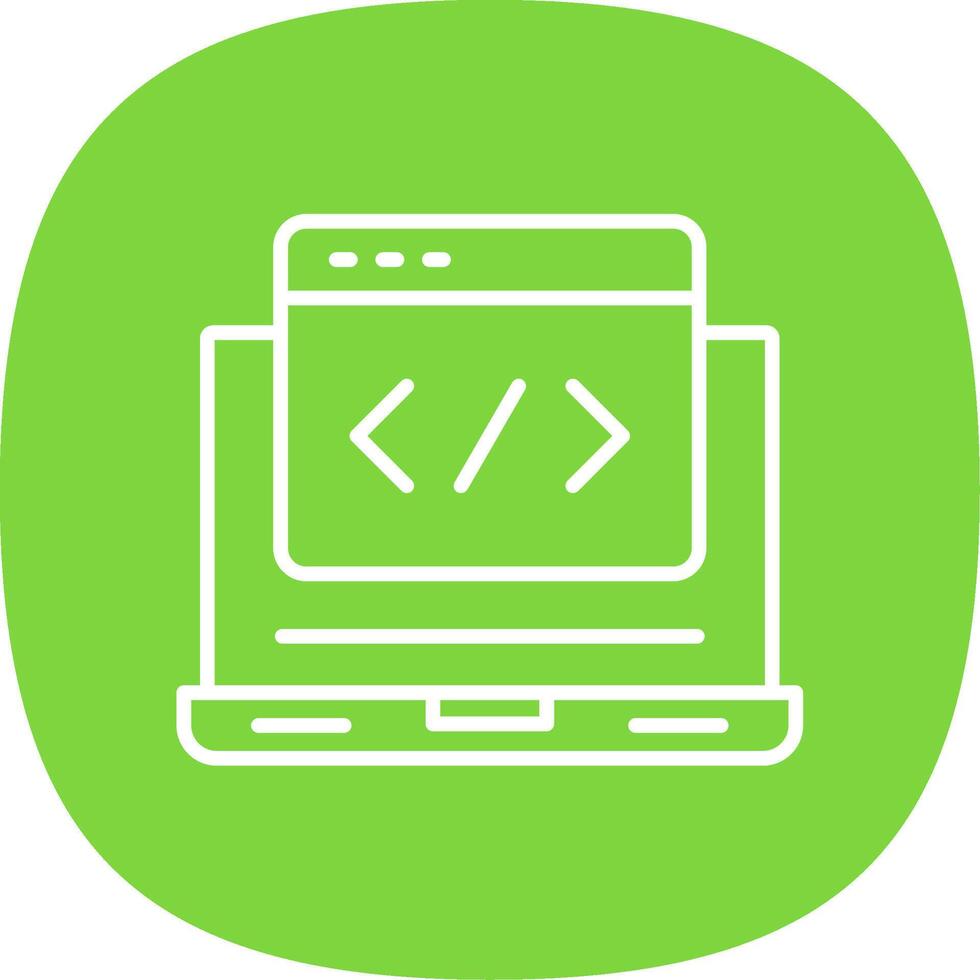 Web Development Line Curve Icon Design vector