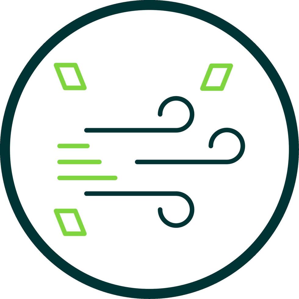 Windy Line Circle Icon Design vector