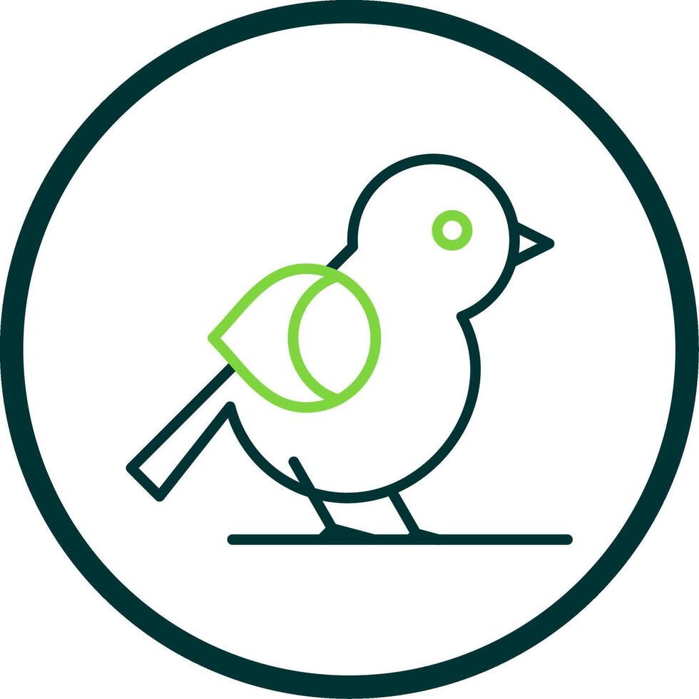 Bird Line Circle Icon Design vector