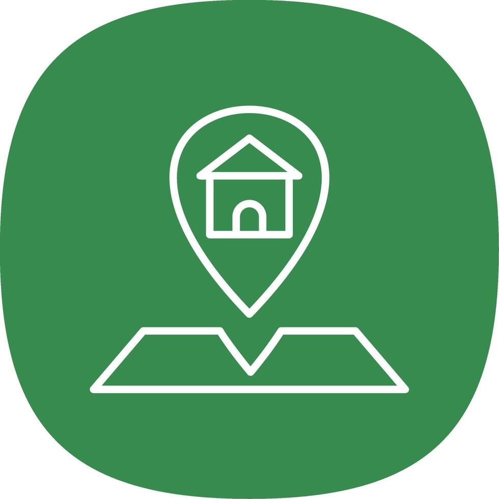 Location Line Curve Icon Design vector