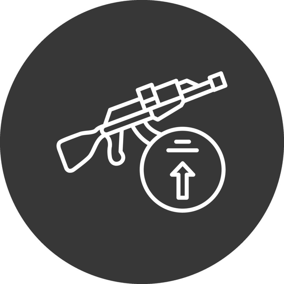 Weapon Line Inverted Icon Design vector