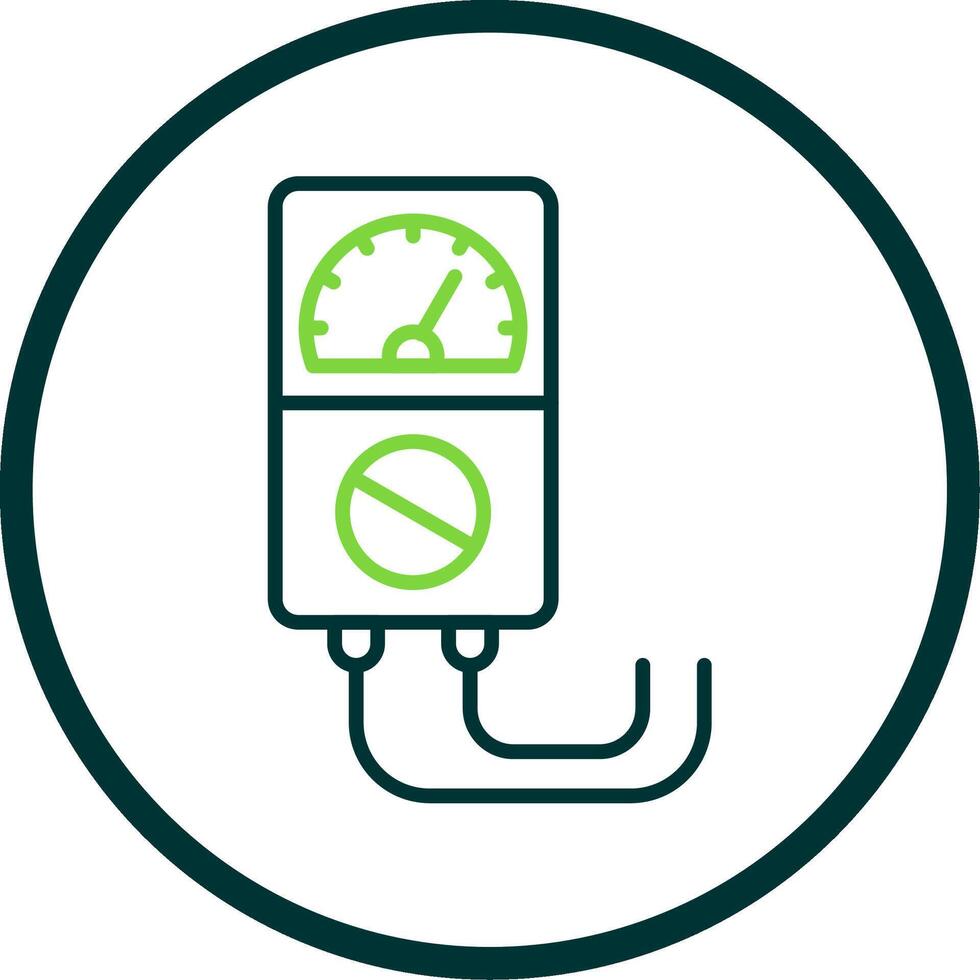 Voltage Indicator Line Circle Icon Design vector