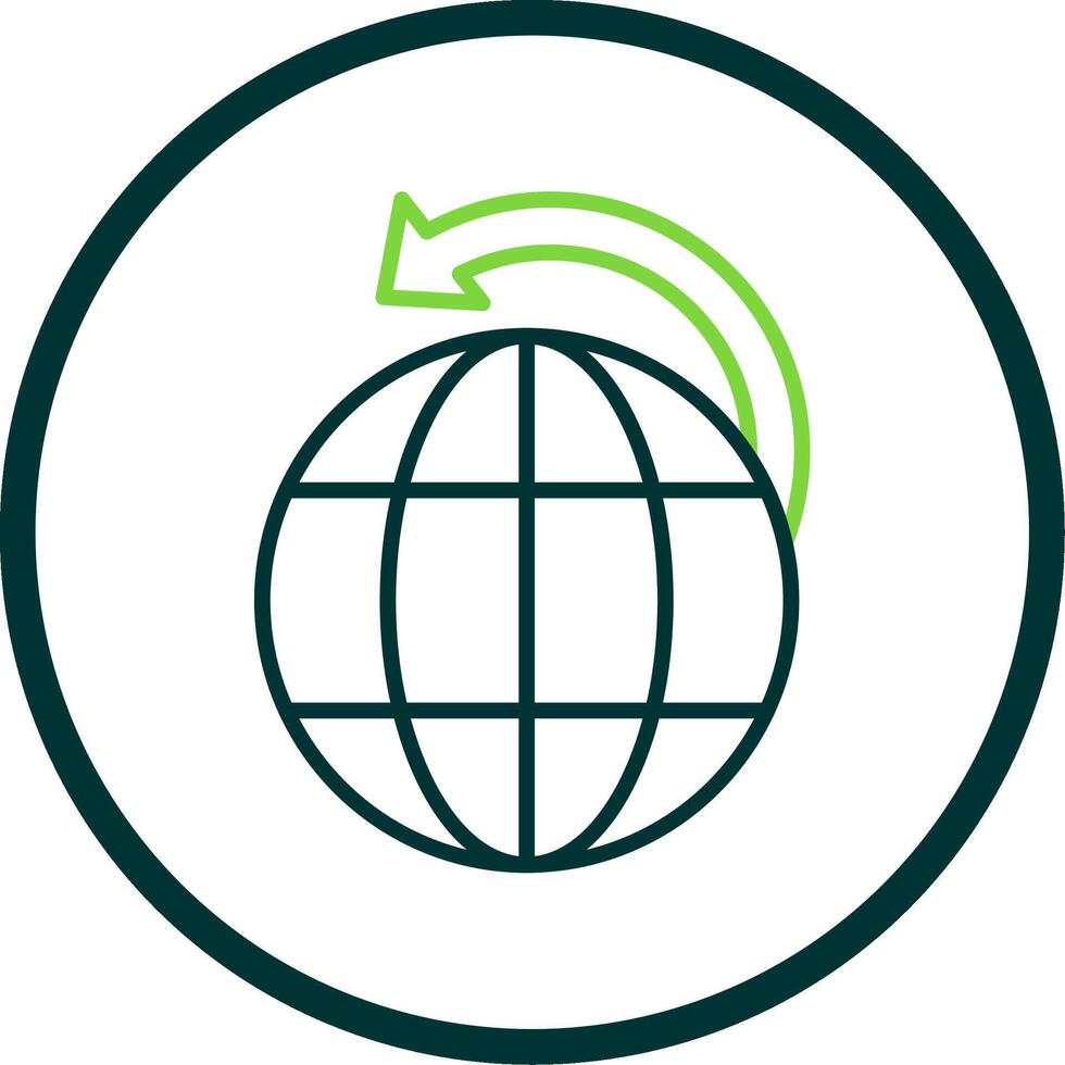 Worldwide Shipping Line Circle Icon Design vector