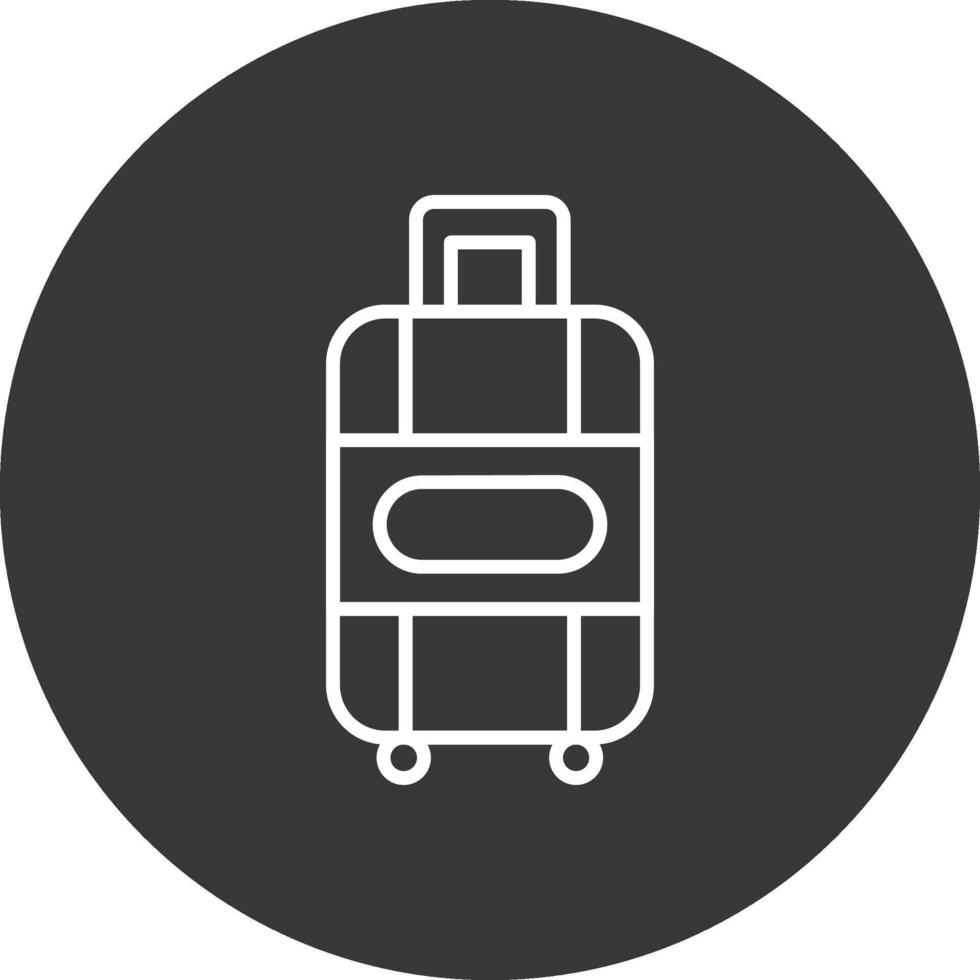 Suitcase Line Inverted Icon Design vector