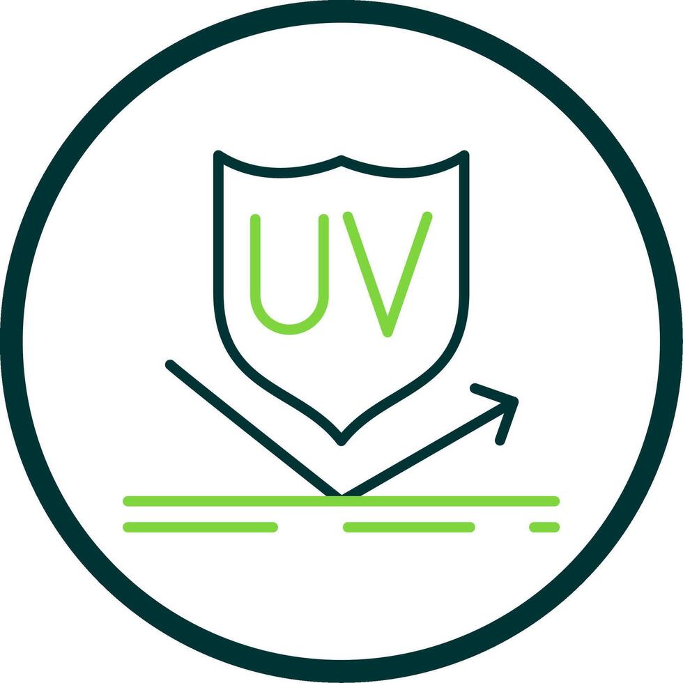 UV Protection Line Circle Icon Design vector