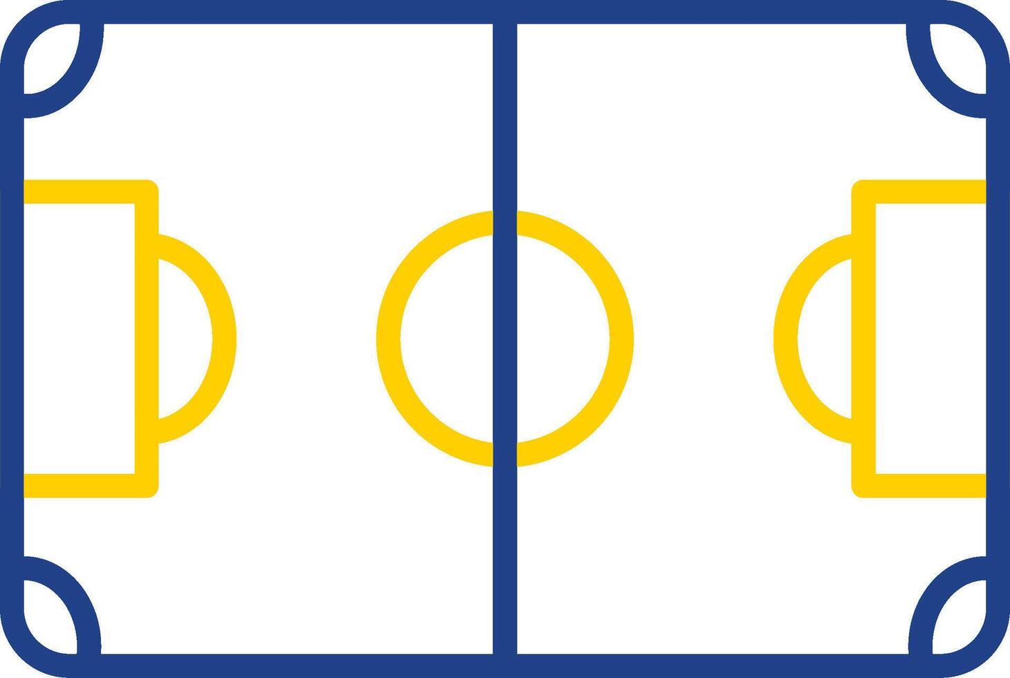 Soccer Field Line Two Colour Icon Design vector
