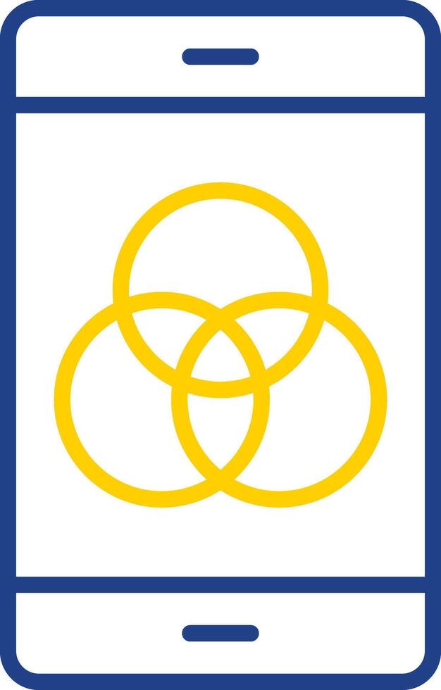 Color Scheme Line Two Colour Icon Design vector
