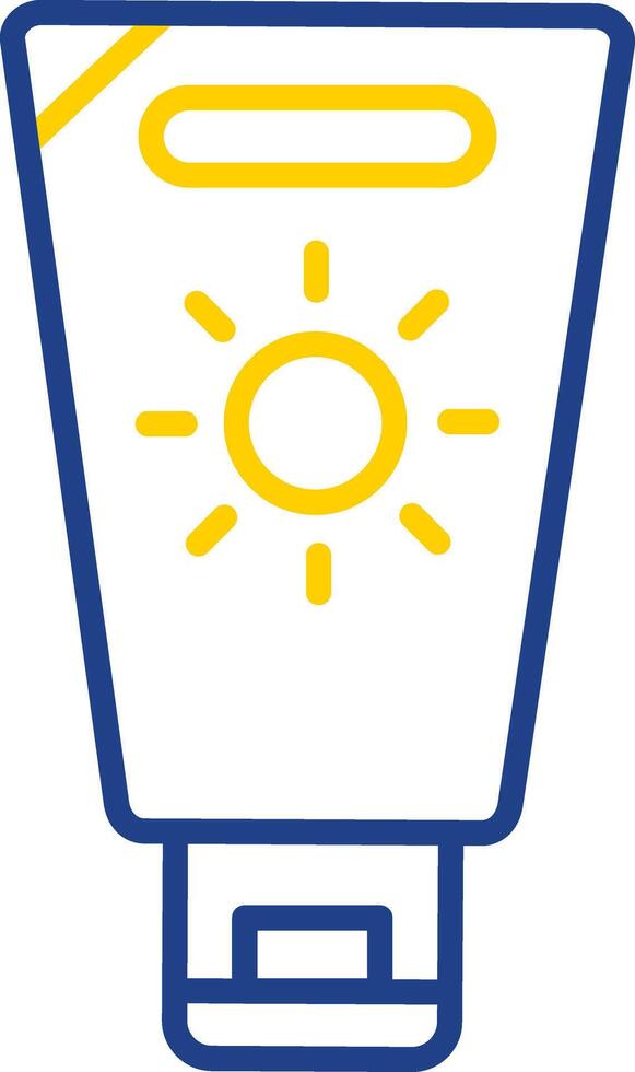 Sun Protection Line Two Colour Icon Design vector