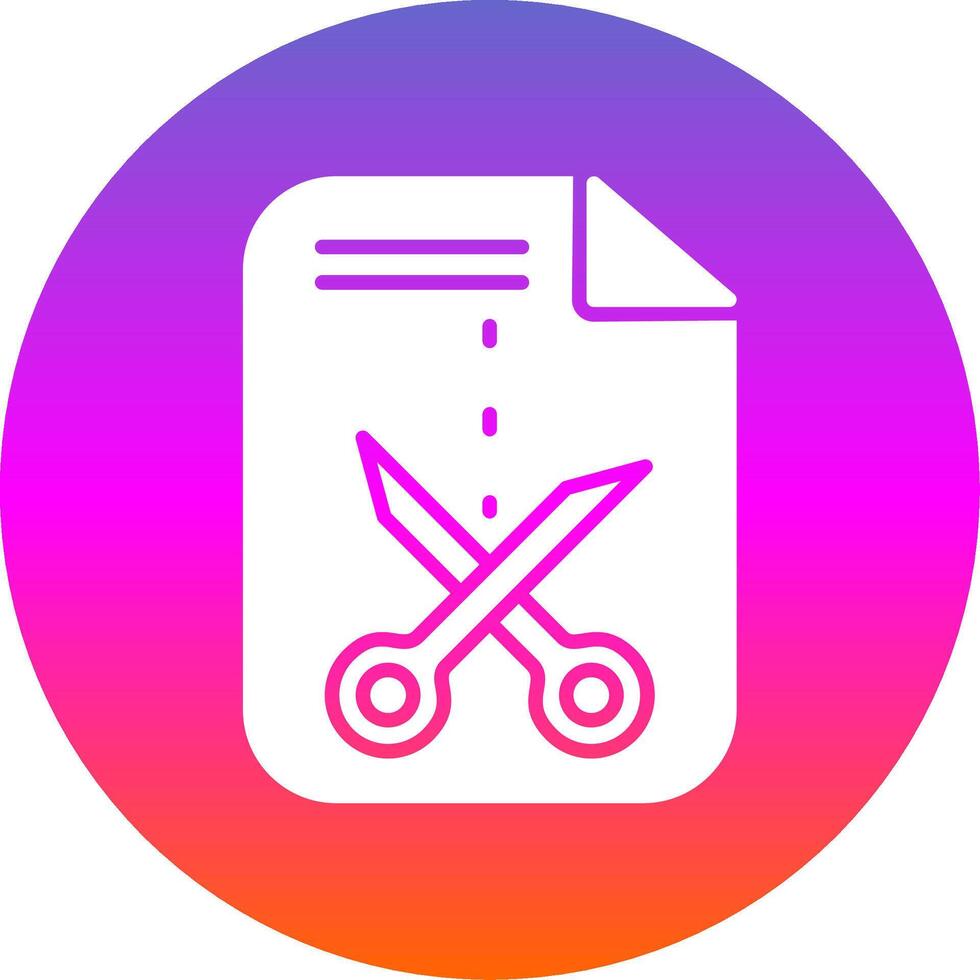 Cutting Glyph Gradient Circle Icon Design vector