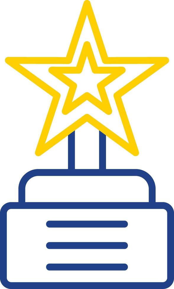 Reward Line Two Colour Icon Design vector