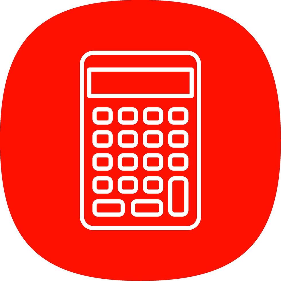 Calculator Line Curve Icon Design vector