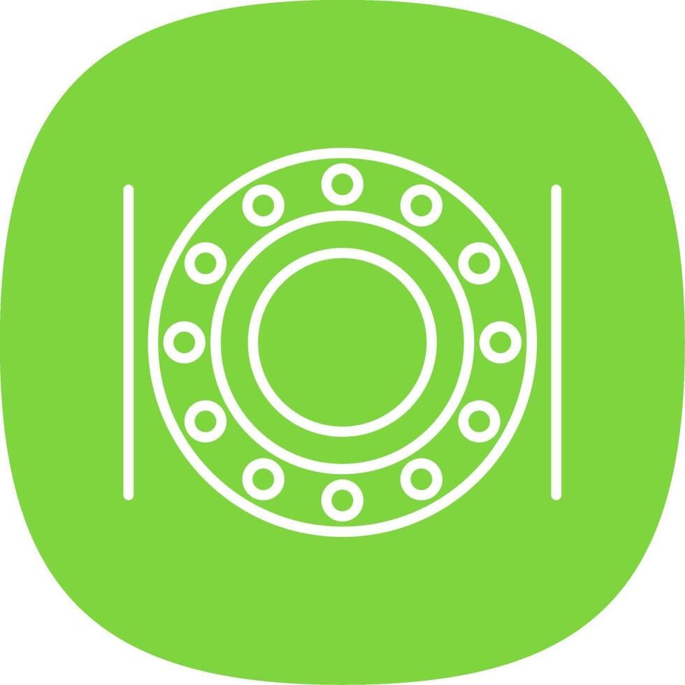 Ball Bearing Line Curve Icon Design vector