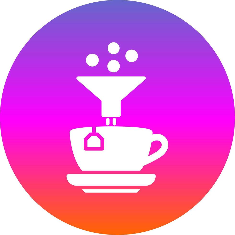Coffee Filter Glyph Gradient Circle Icon Design vector