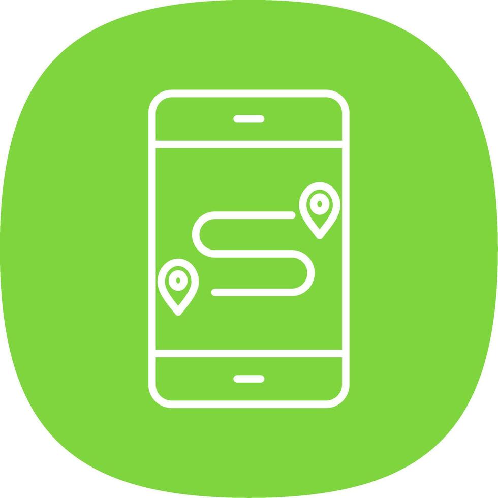 GpS Line Curve Icon Design vector