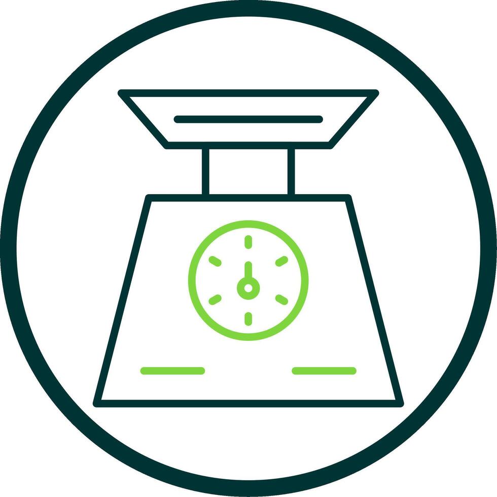 Weigh Scale Line Circle Icon Design vector
