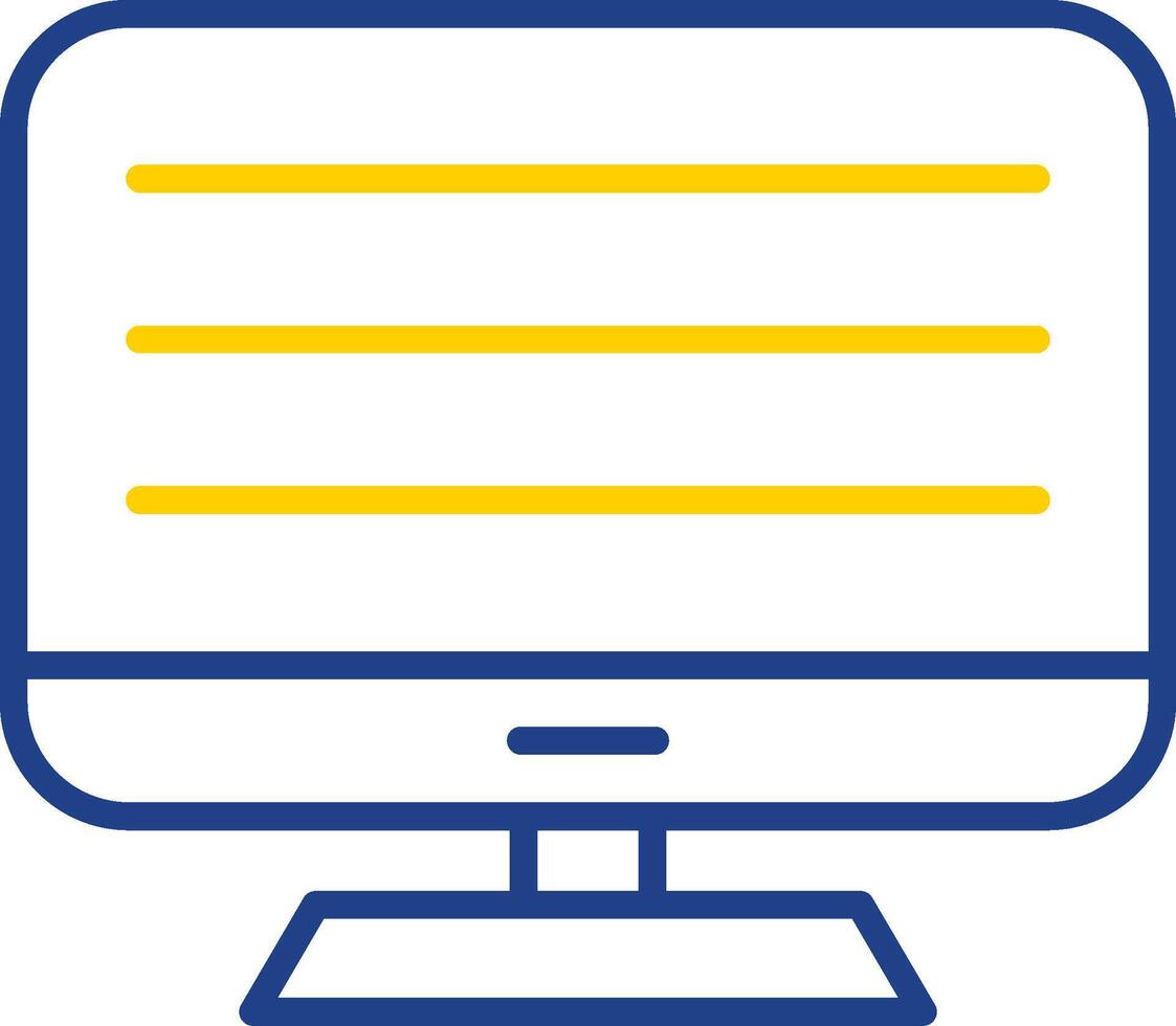 Computer Line Two Colour Icon Design vector