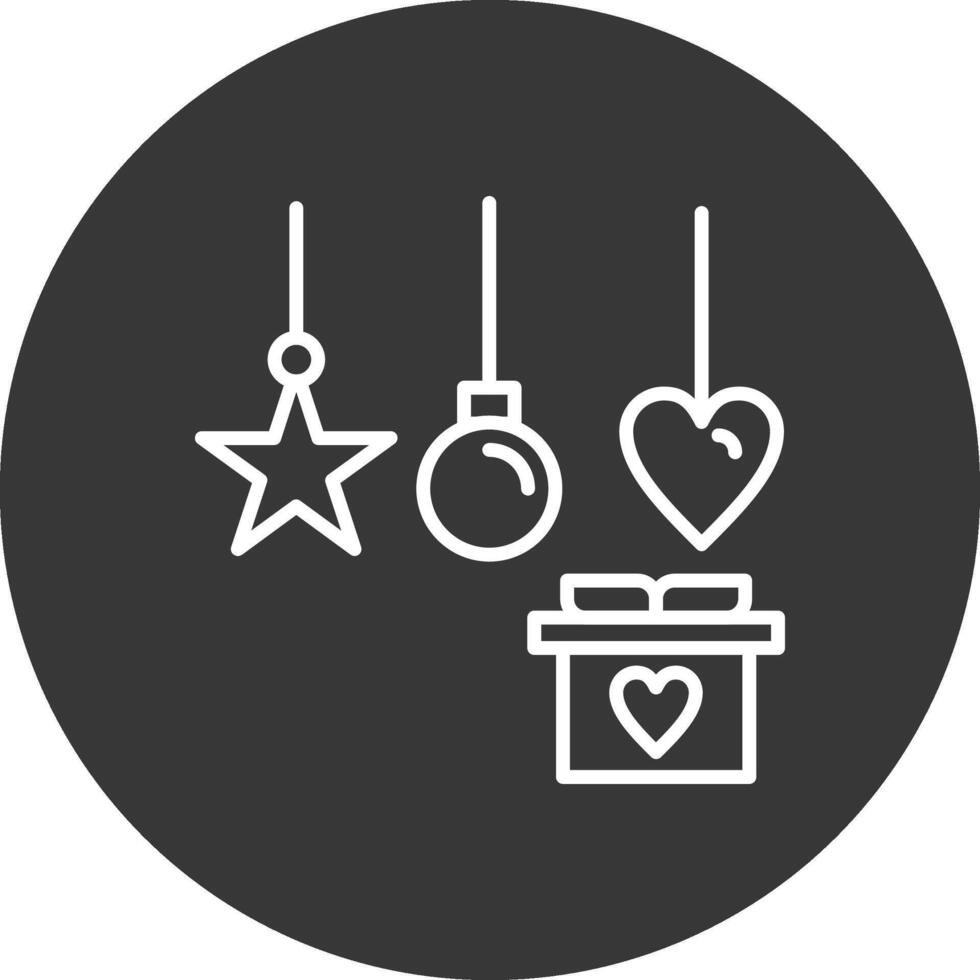 Decoration Line Inverted Icon Design vector