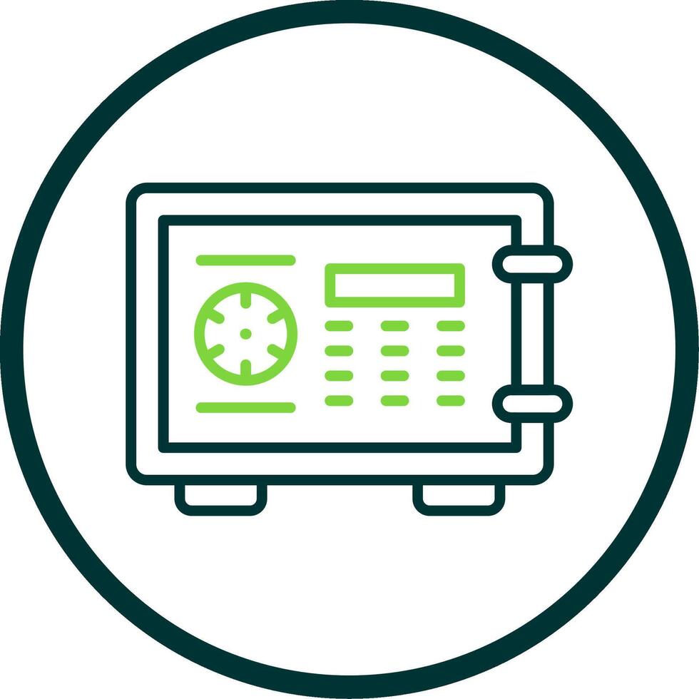Locker Line Circle Icon Design vector