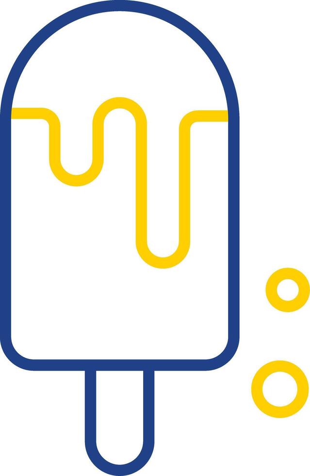 Ice Pop Line Two Colour Icon Design vector