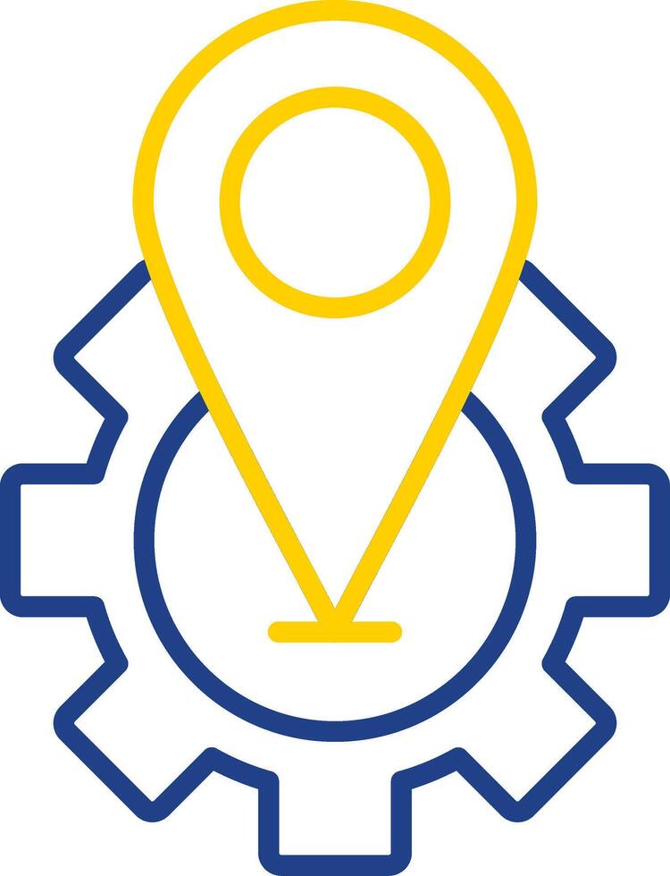 Location Line Two Colour Icon Design vector